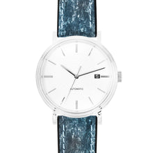 Load image into Gallery viewer, Hirsch Stone L blue leather watch strap, 19 mm, 0925044080-5-19
