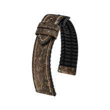 Load image into Gallery viewer, Hirsch Stone L brown leather watch strap, 19 mm, 0925044010-5-19
