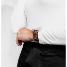 Load image into Gallery viewer, Hirsch Stone L brown leather watch strap, 19 mm, 0925044010-5-19
