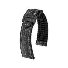 Load image into Gallery viewer, Hirsch Stone L dark grey leather watch strap, 19 mm, 0925044050-5-19
