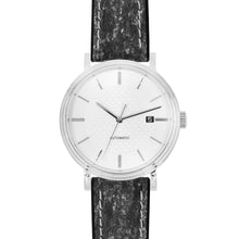 Load image into Gallery viewer, Hirsch Stone L dark grey leather watch strap, 19 mm, 0925044050-5-19
