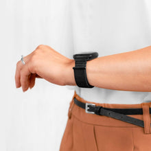 Load image into Gallery viewer, Hirsch Velcro Black Watch Strap Soft, Elastic &amp; Versatile, 22 mm
