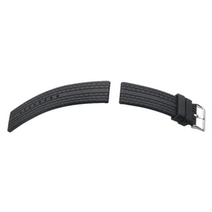 Hirsch WHEELER black rubber strap for diver watches, 22 mm, 40718850-2-22