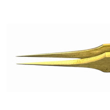 Load image into Gallery viewer, Horotec MSA12.303-4 brass tweezer with long and fine tips for hairsprings, 110mm
