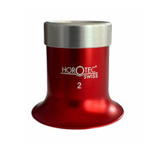Load image into Gallery viewer, Horotec MSA 00.031-2 eyeglass loupe in aluminium anodised red with screwed ring x5
