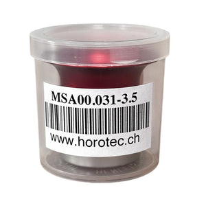 Horotec MSA 00.031-3.5 eyeglass loupe in aluminium anodised red with screwed ring x2.8