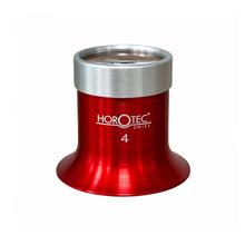 Load image into Gallery viewer, Horotec MSA 00.031-4 eyeglass loupe in aluminium anodised red with screwed ring x2.5
