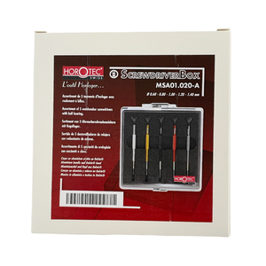 Horotec MSA 01.020-B set of 5 screwdrivers with ball bearings 1.00 to 2.00 mm for watchmakers
