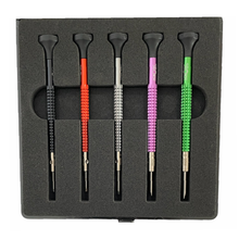 Load image into Gallery viewer, Horotec MSA 01.020-B set of 5 screwdrivers with ball bearings 1.00 to 2.00 mm
