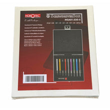Load image into Gallery viewer, Horotec MSA01.020 (01.020-E) set of 9 precision watchmakers screwdrivers in aluminium handles
