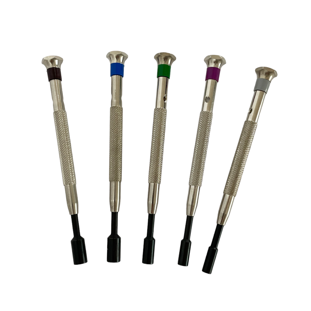 Horotec MSA 01.107-05 set of 5 special screwdrivers with fixed female key for watchmakers