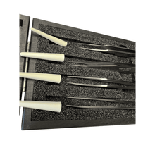 Load image into Gallery viewer, Horotec MSA12.388 Antimagnetic Tweezers Set No.1 2 3 5 904L Steel Wooden Box
