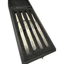 Load image into Gallery viewer, Horotec MSA12.388 Antimagnetic Tweezers Set No.1 2 3 5 904L Steel Wooden Box
