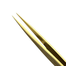 Load image into Gallery viewer, Horotec MSA12.303-B5 brass strong pointed tweezer, 100% anti-magnetic, 125mm
