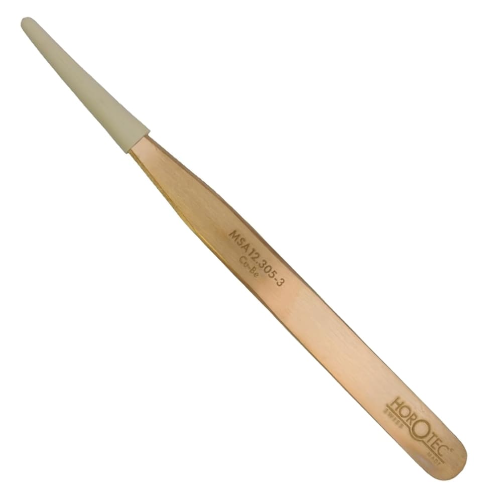 Horotec MSA12.305-3 precision tweezer in beryllium copper, Anti-Magnetic, 120 mm