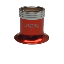 Load image into Gallery viewer, Horotec MSA00.033-3 Red Anodized 3.5x Watchmaker Loupe
