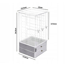 Load image into Gallery viewer, Gugita Elegant Transparent Grey Jewellery Organiser and Display Box
