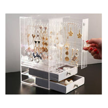 Load image into Gallery viewer, Gugita Elegant Transparent Grey Jewellery Organiser and Display Box
