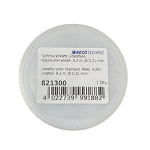 Load image into Gallery viewer, Jewelry wire, stainless steel, nylon coated, 9,2 m, Ø 0,31 mm
