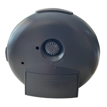 Load image into Gallery viewer, Maxitime radio controlled alarm clock with snooze, crescendo alarm, light, 2 hands, round silver housing
