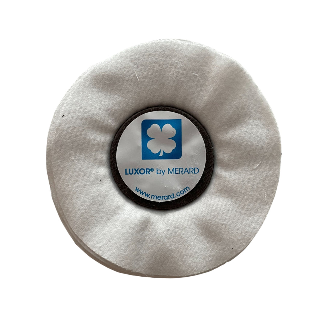Merard Polishing wheel for finishing N° MOC2, white flannel cotton, Ø 100 mm, 20 folds