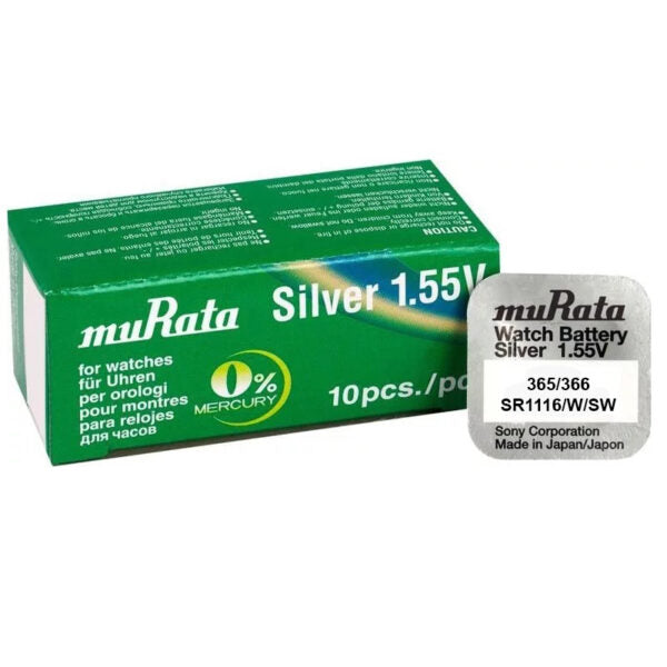 Murata/Sony 348 batteries for quartz watches with silver oxides 1.55 volts