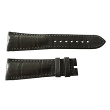 Load image into Gallery viewer, New Heuer Carrera alligator dark grey leather strap 22mm

