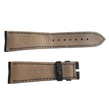 Load image into Gallery viewer, New Heuer Carrera alligator dark grey leather strap 22mm

