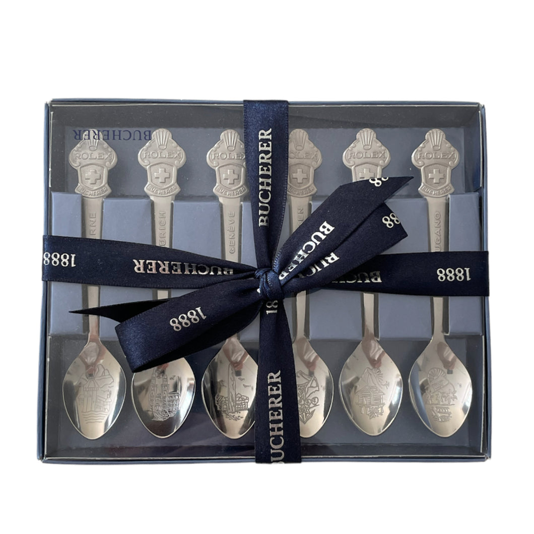 New Rolex Bucherer Lucerne set of 6 spoons