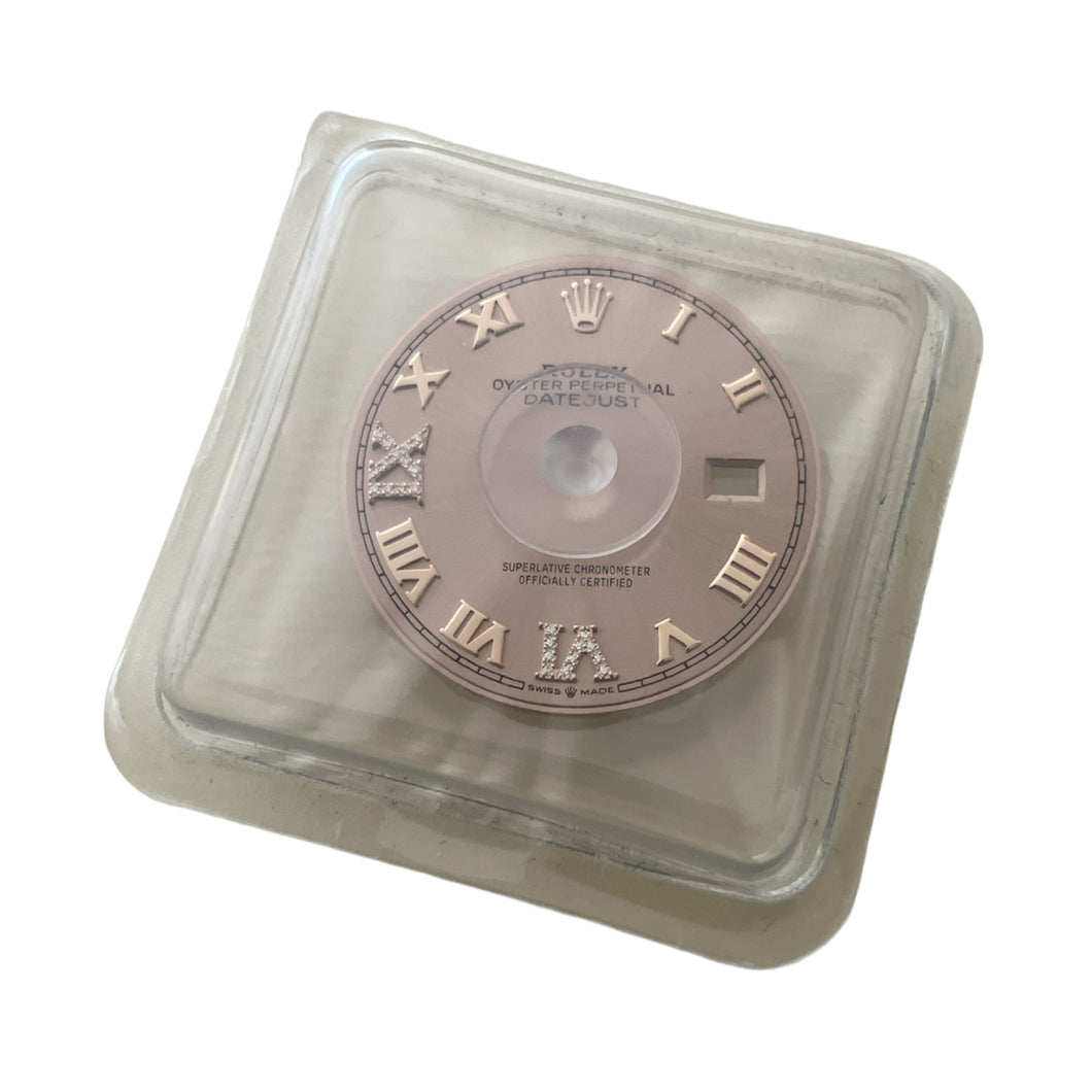 New Rolex Datejust 126231 Roman Rose Gold dial with diamonds