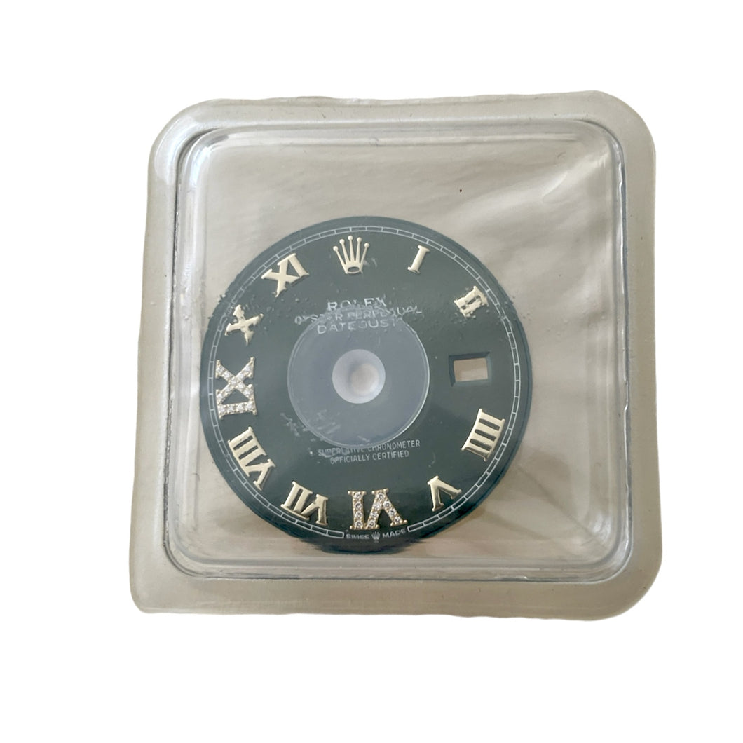 New Rolex Datejust 126233 Roman Green dial with diamonds