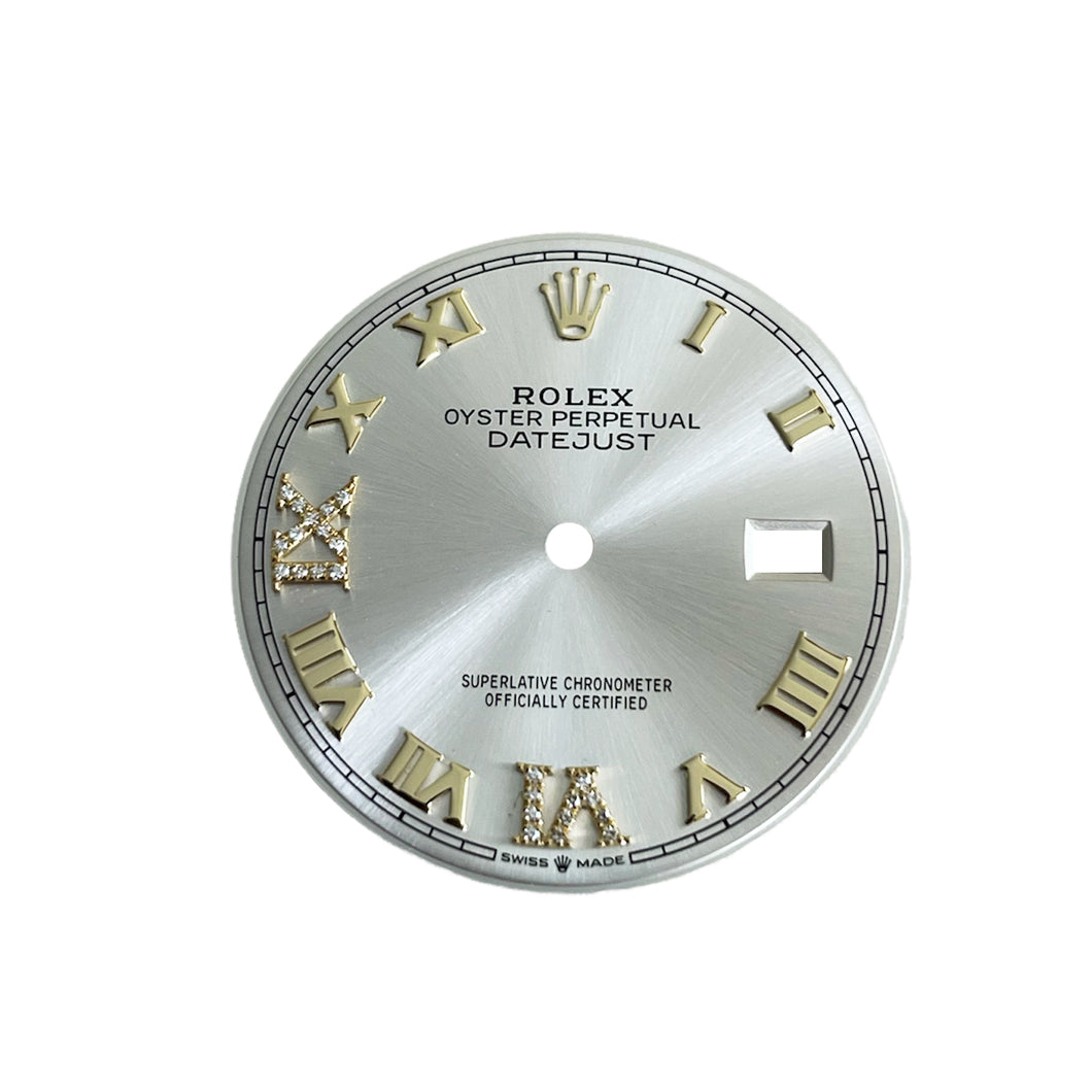 New Rolex Datejust 36mm Silver Roman dial with diamonds ...