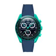Swatch Omega Mission on Earth - Polar Lights Men's Chronograph Watch