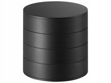 Load image into Gallery viewer, Gugita Round Black Jewellery Box Organiser with Pull-Out Compartments

