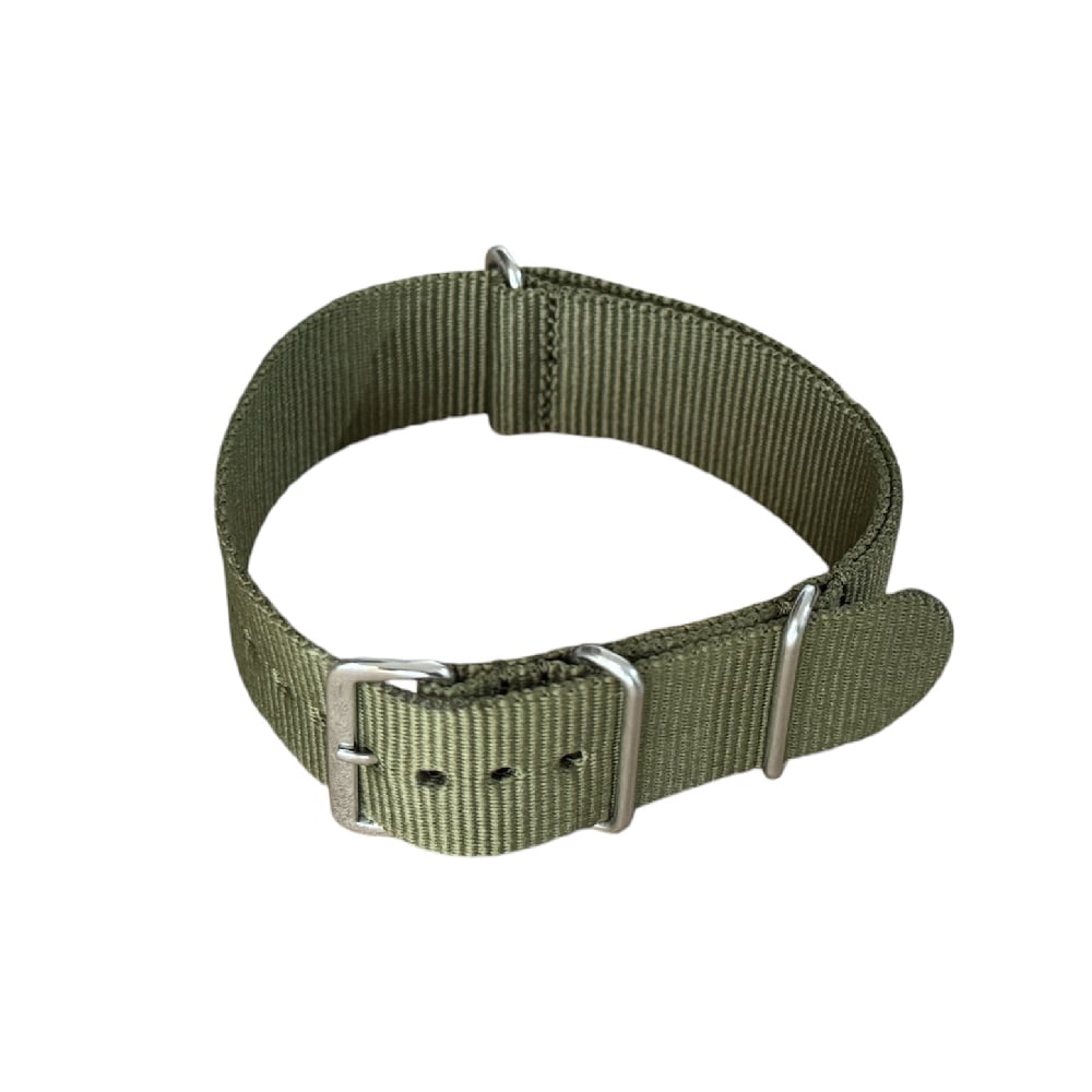 Nylon watch NATO strap navy green, 18mm
