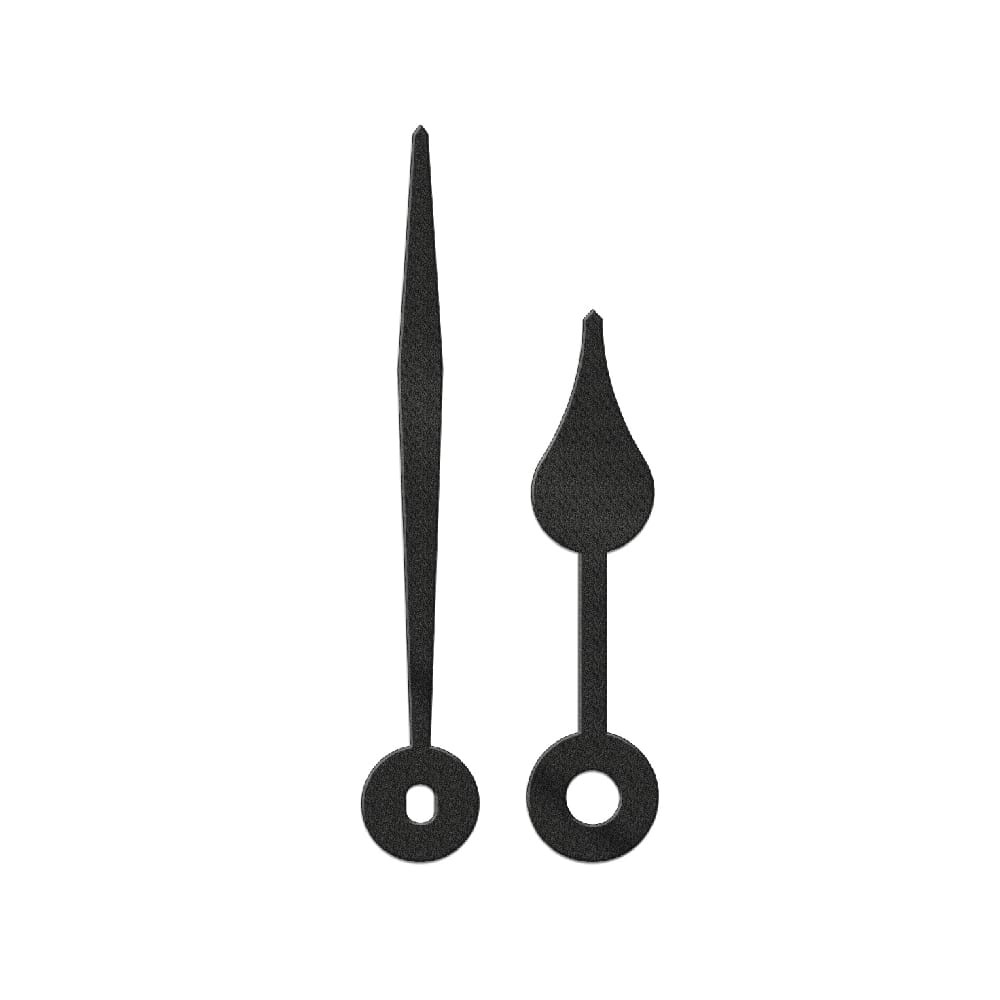 Pair of Pear-Shaped clock hands – plastic, black, 65 mm ...