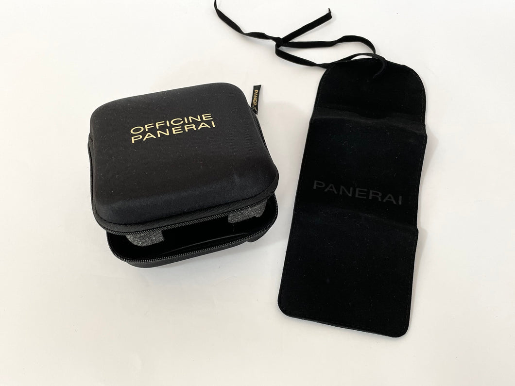 Panerai nylon watch travel case with velvet pouch