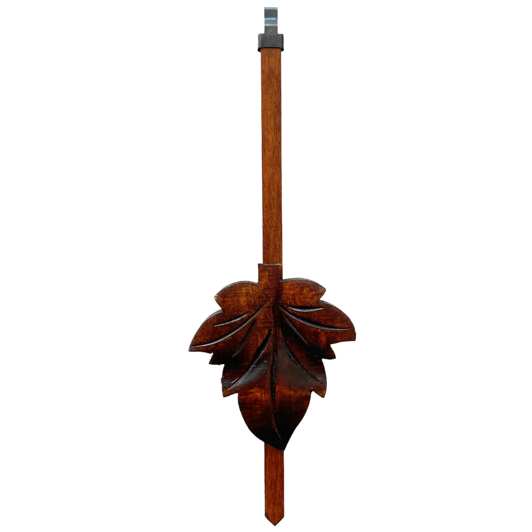 Pendulum for cuckoo clocks dark brown 210 mm with rod and fitting 68 x 72 mm
