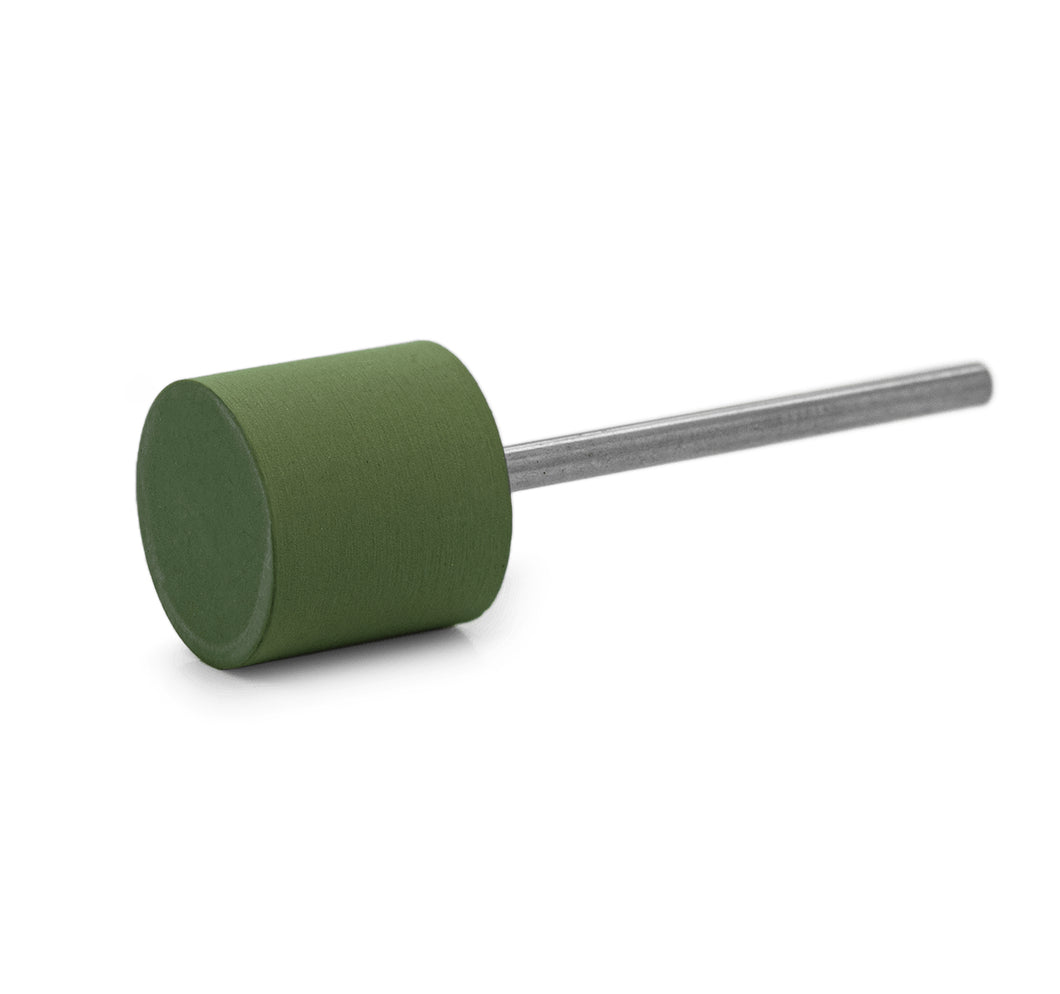 Polisher Eveflex green brush, cylinder, Ø 14 x 12 mm, soft, extra fine