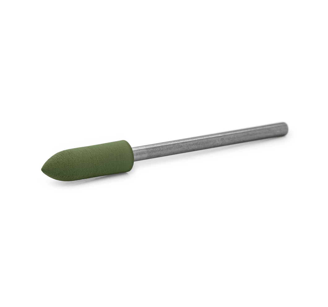 Polisher Eveflex silicon carbide green, torpedo, Ø 5 x 16 mm, very soft, grain fine, HP-shank