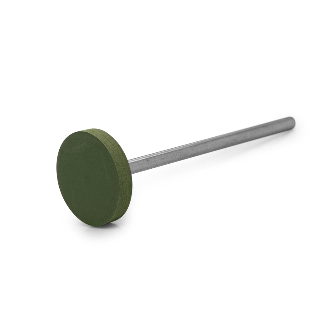 Polisher Eveflex silicon carbide green wheel, Ø 14,5 x 2 mm, very soft, grain fine, HP-shank