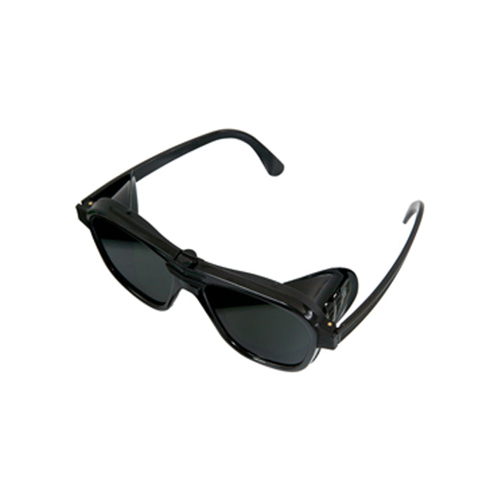 Protective goggles for work dark green glasses with fixed side shields ...