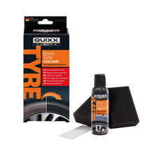 Load image into Gallery viewer, QUIXX Black Tyre Colour, Tire Restorer Deep Black 2-Step Kit, ref. 10192
