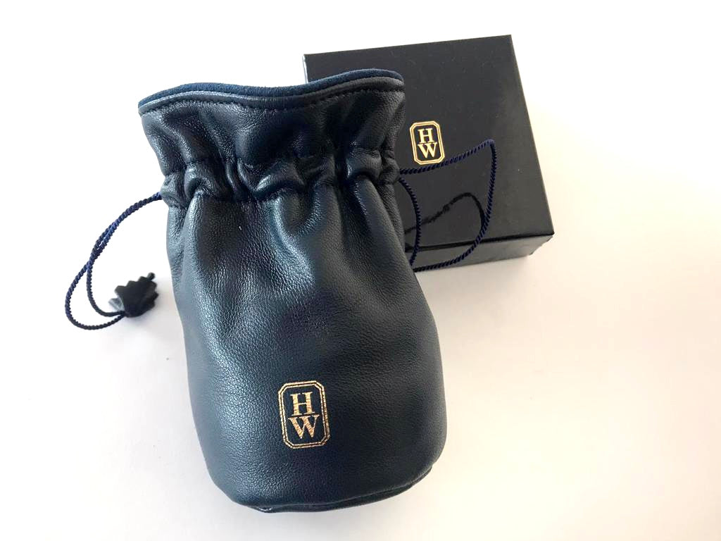 Rare Harry Winston leather travel watch pouch