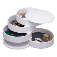 Load image into Gallery viewer, Gugita Round Jewellery Box Organiser with Pull-Out Compartments
