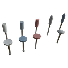 Load image into Gallery viewer, Set of 12 miniature mounted silicone polisher for metals, ceramics and plastics
