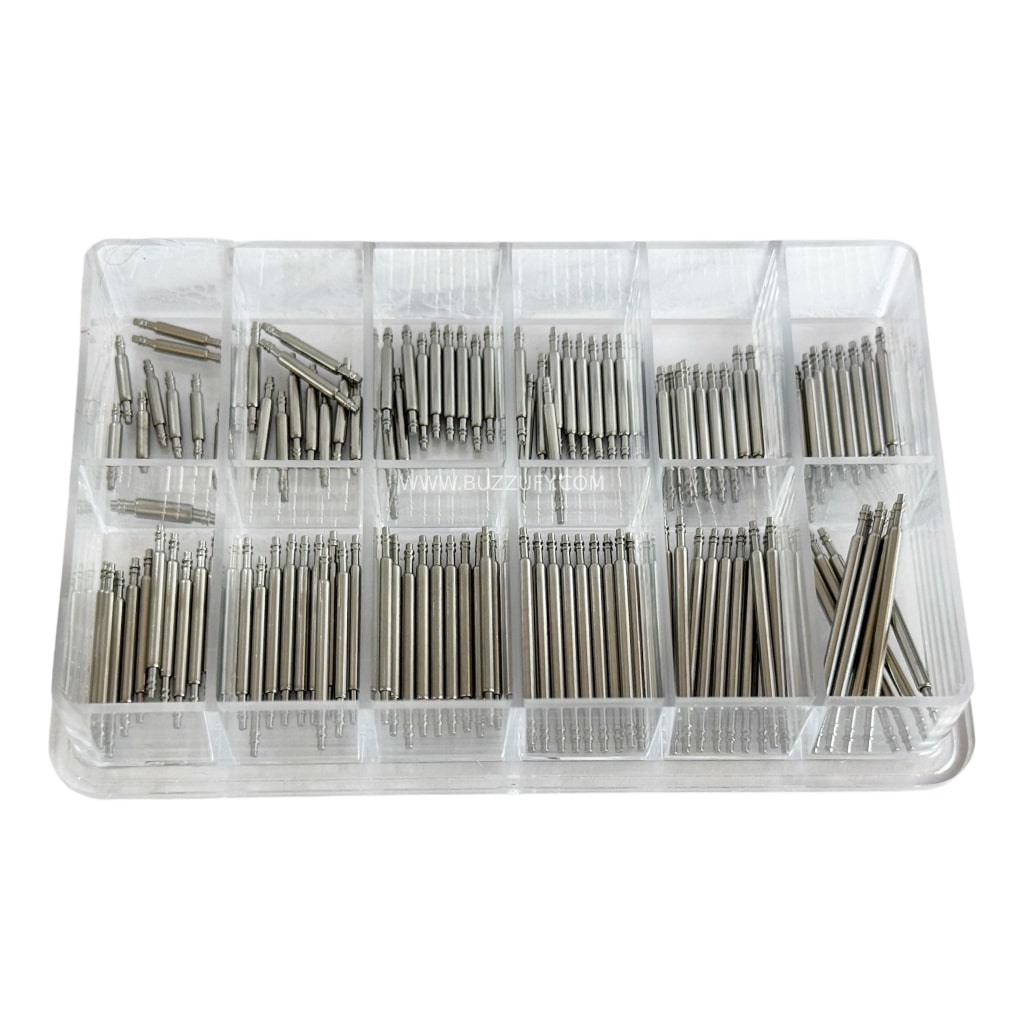 Set of 120 spring bars, double flanged inox 1.30mm H22