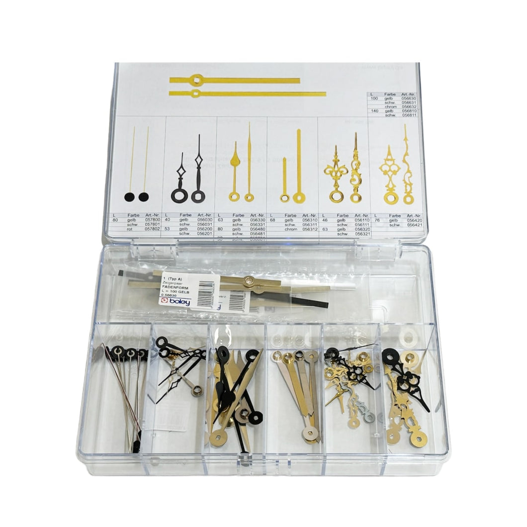 Set of 23 pairs of hands for quartz clocks UTS 838, UTS 817