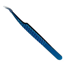 Load image into Gallery viewer, Shinezy stainless steel curved blue tweezer, non-magnetic for watchmakers and jewellers, 120mm
