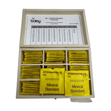 Load image into Gallery viewer, Sternkreuz MS Mineral Watch Glass Assortment - 100 pcs with Wooden Box by Boley
